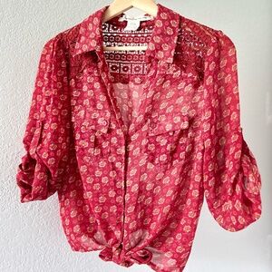 American Rag Crop Tie Top